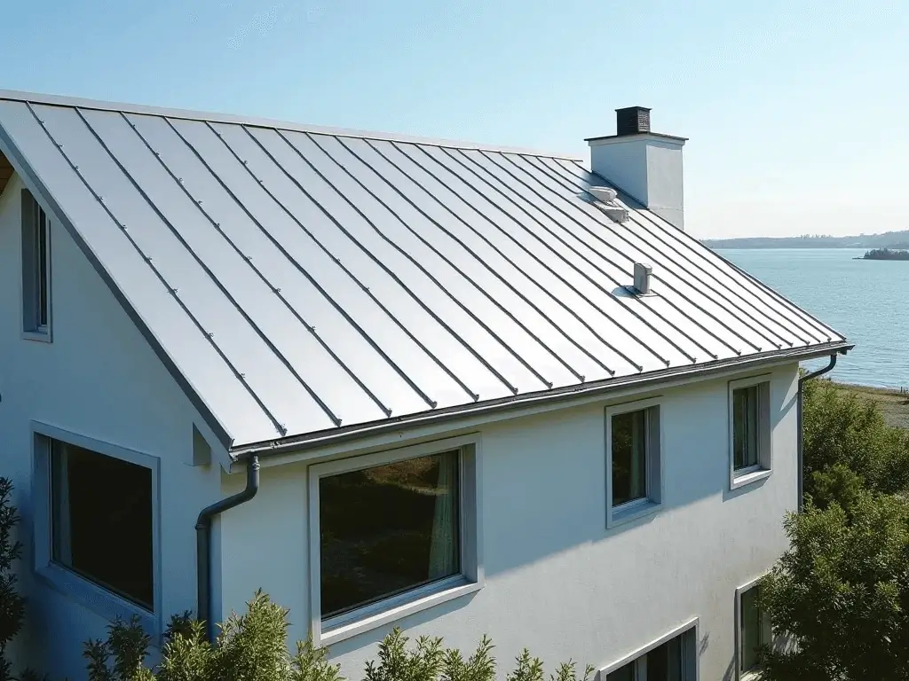 Residential Home with Metal Roofing near the Beach