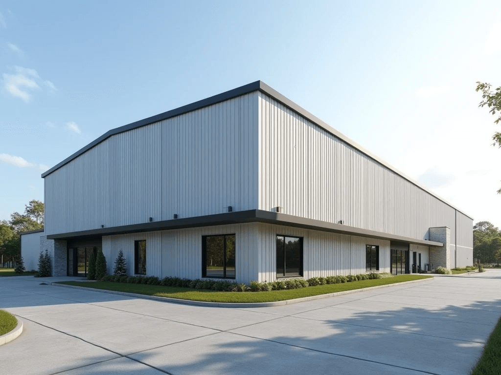 Warehouse Image with Metal Roofing